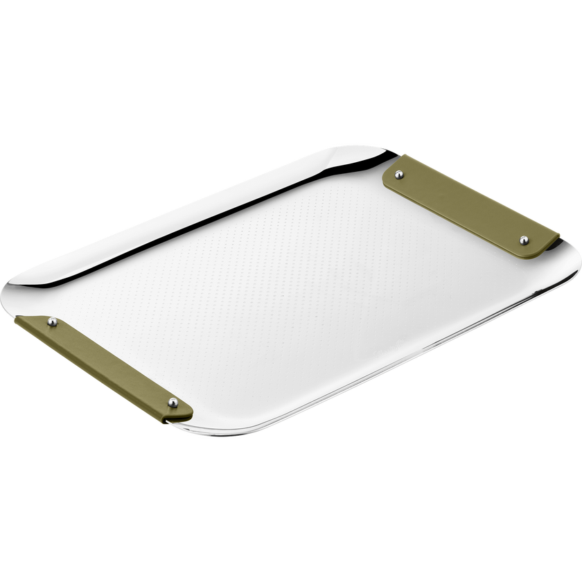 Christofle Club Tray Imperial Green 32X23 Cm