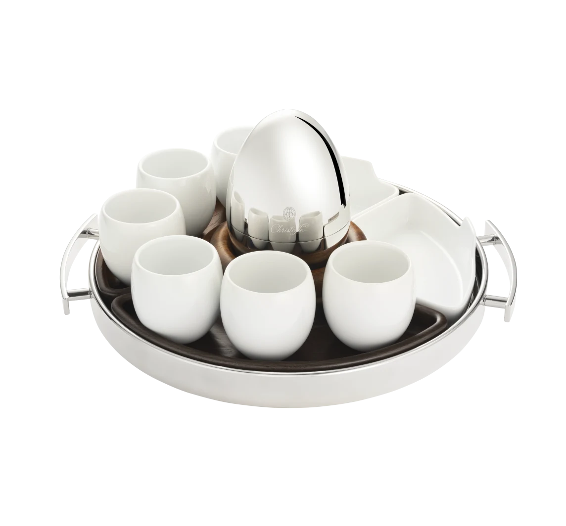 Christofle Mood Coffee Porcelain Espresso Coffee Cup-Set of 2