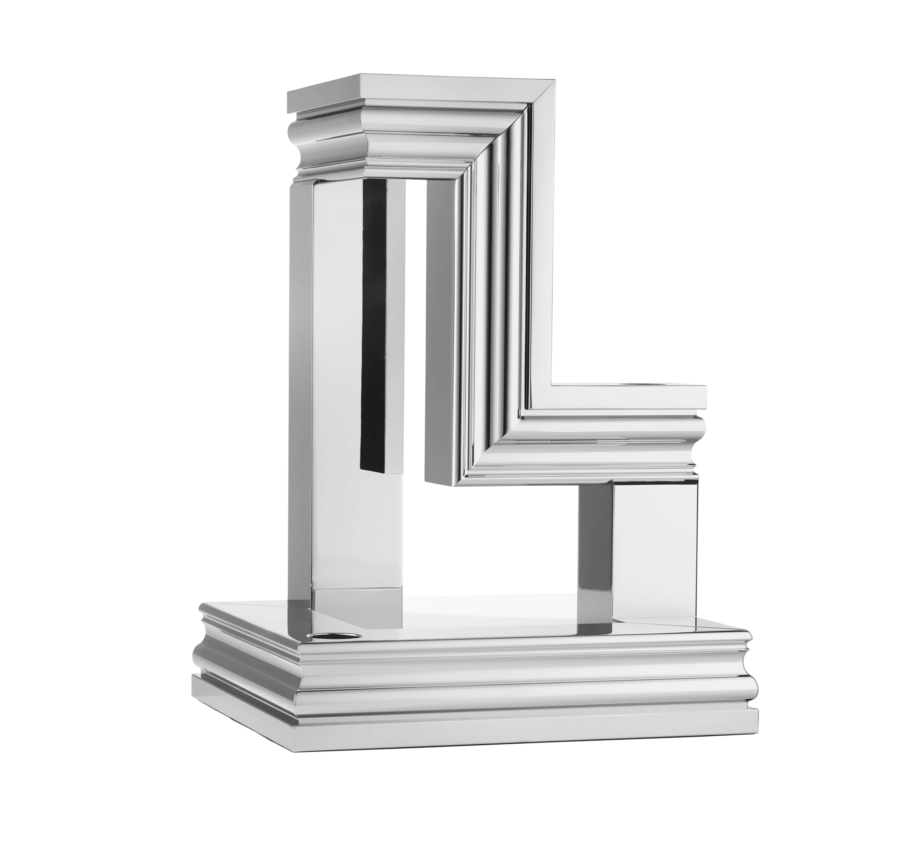 Christofle Perspectives Aluminium Candelabra Chrome