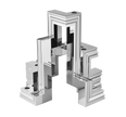 Christofle Perspectives Aluminium Candelabra Chrome