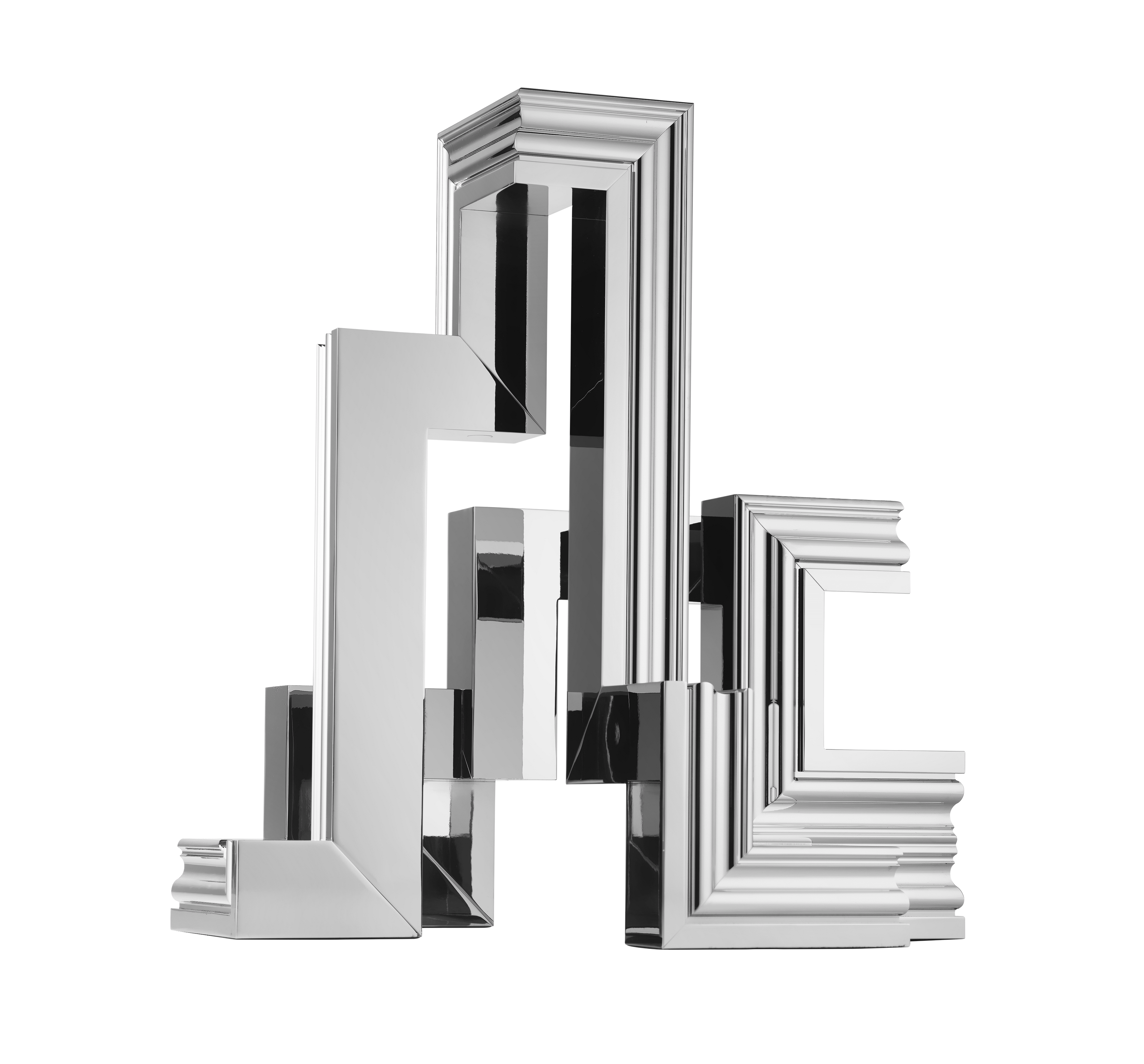 Christofle Perspectives Aluminium Candelabra Chrome