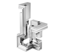 Christofle Perspectives Aluminium Candelabra Chrome