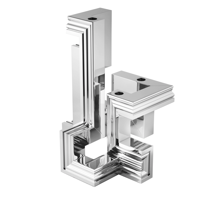 Christofle Perspectives Aluminium Candelabra Chrome
