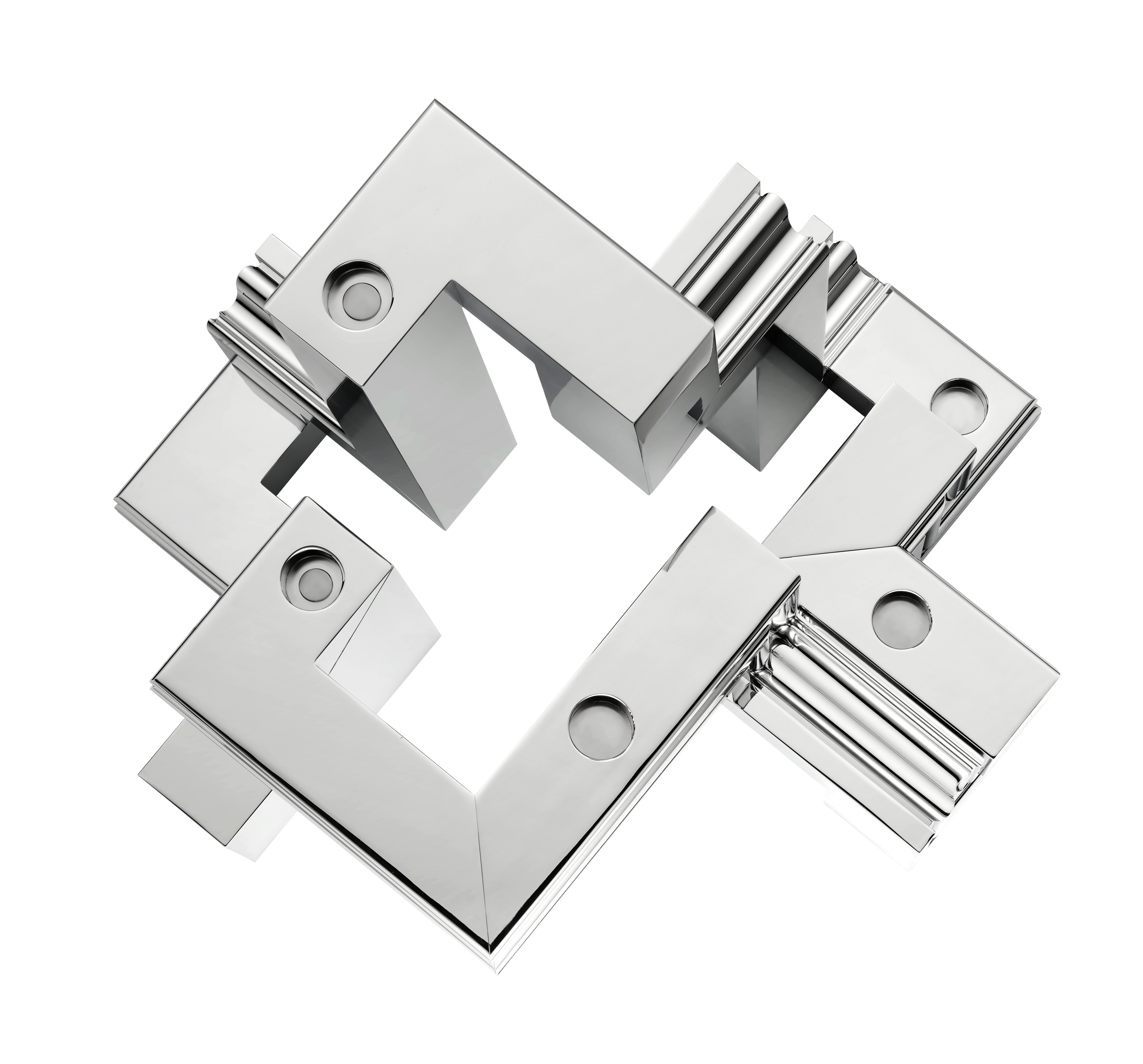 Christofle Perspectives Aluminium Candelabra Chrome