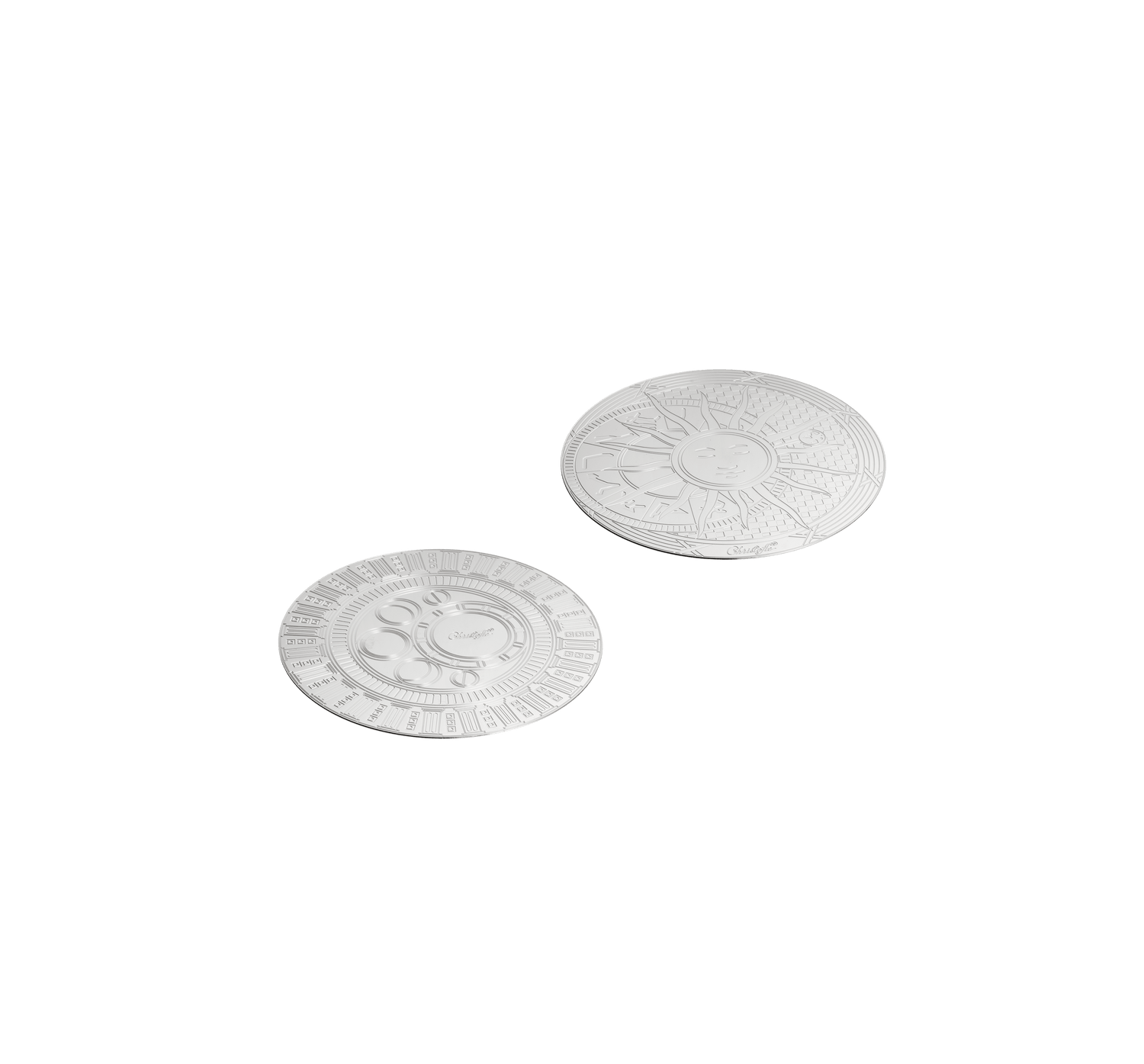 Christofle Rêve Cosmique Palladium Plated Glass Coasters - Set of 2