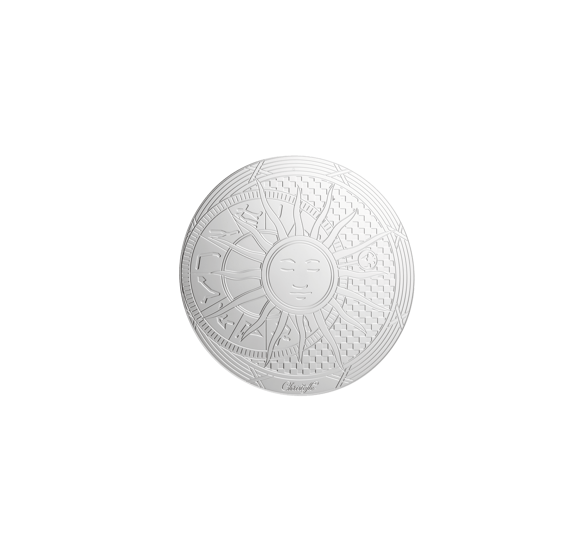 Christofle Rêve Cosmique Palladium Plated Glass Coasters - Set of 2