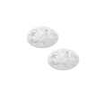 Christofle Bouquet Givré Stainless Steel Glass Coasters - Set of 2