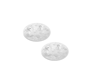 Christofle Bouquet Givré Stainless Steel Glass Coasters - Set of 2