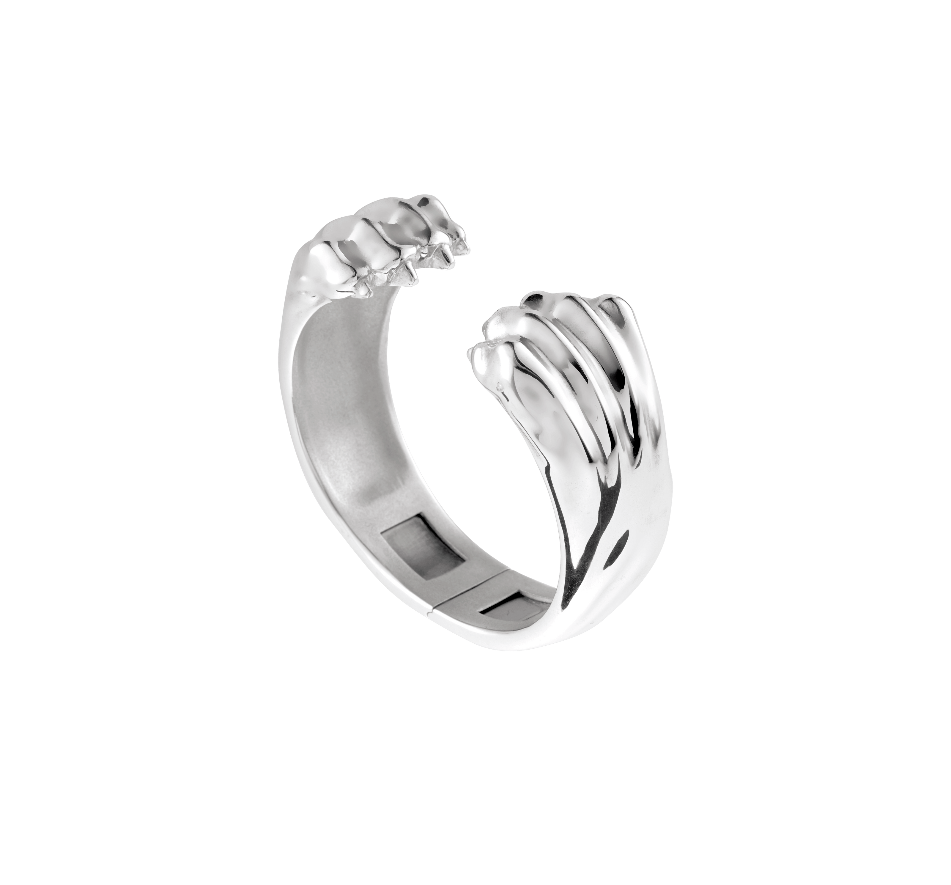 Christofle Patte de Lion Sterling Silver Handcuff Size 1