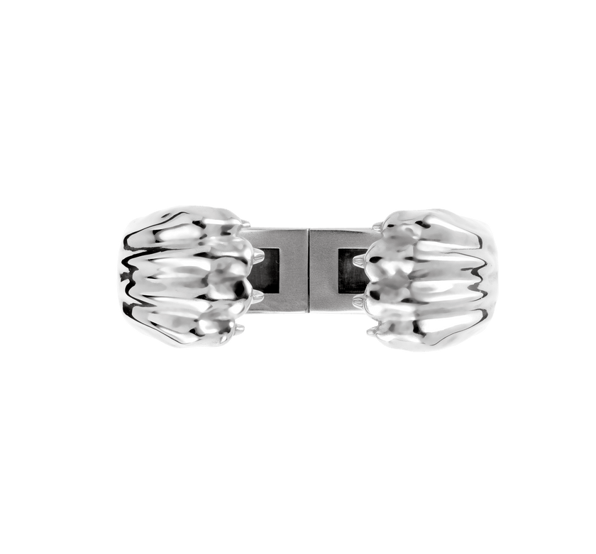 Christofle Patte de Lion Sterling Silver Handcuff Size 1