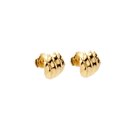 Christofle Patte de Lion Gilded Stud Earrings