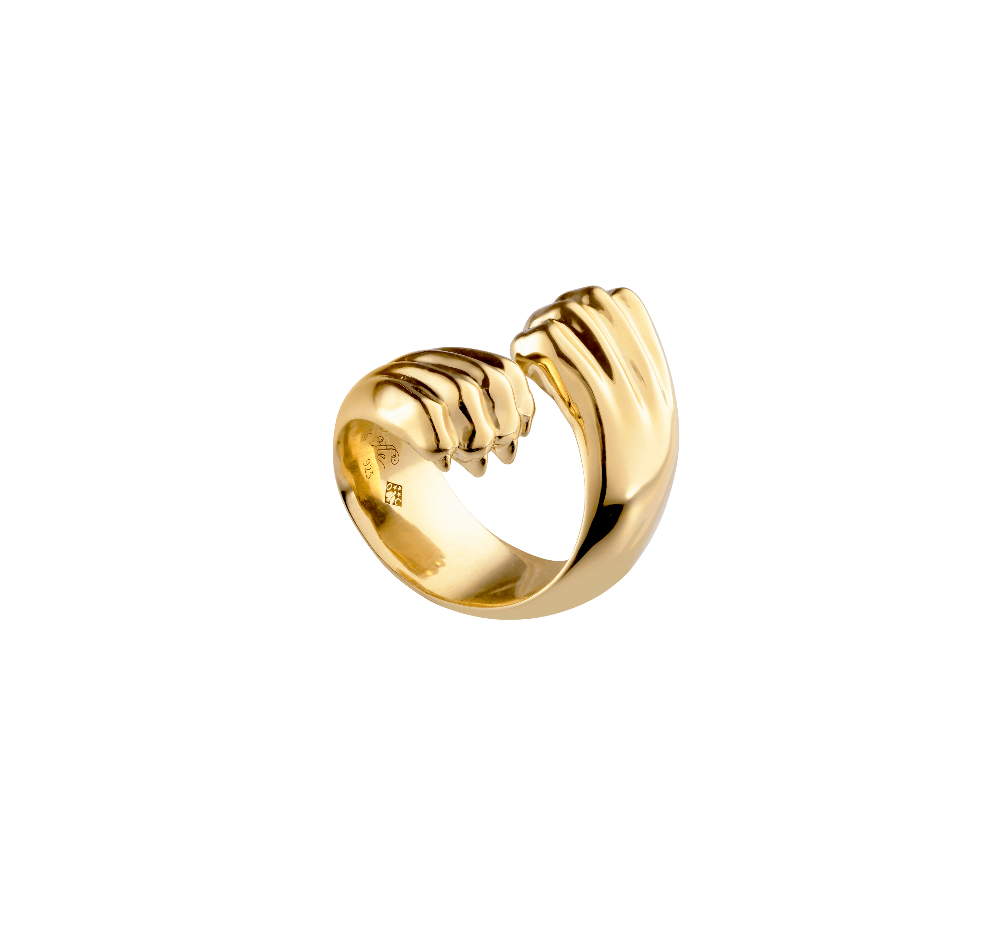 Christofle Patte de Lion Cross Ring