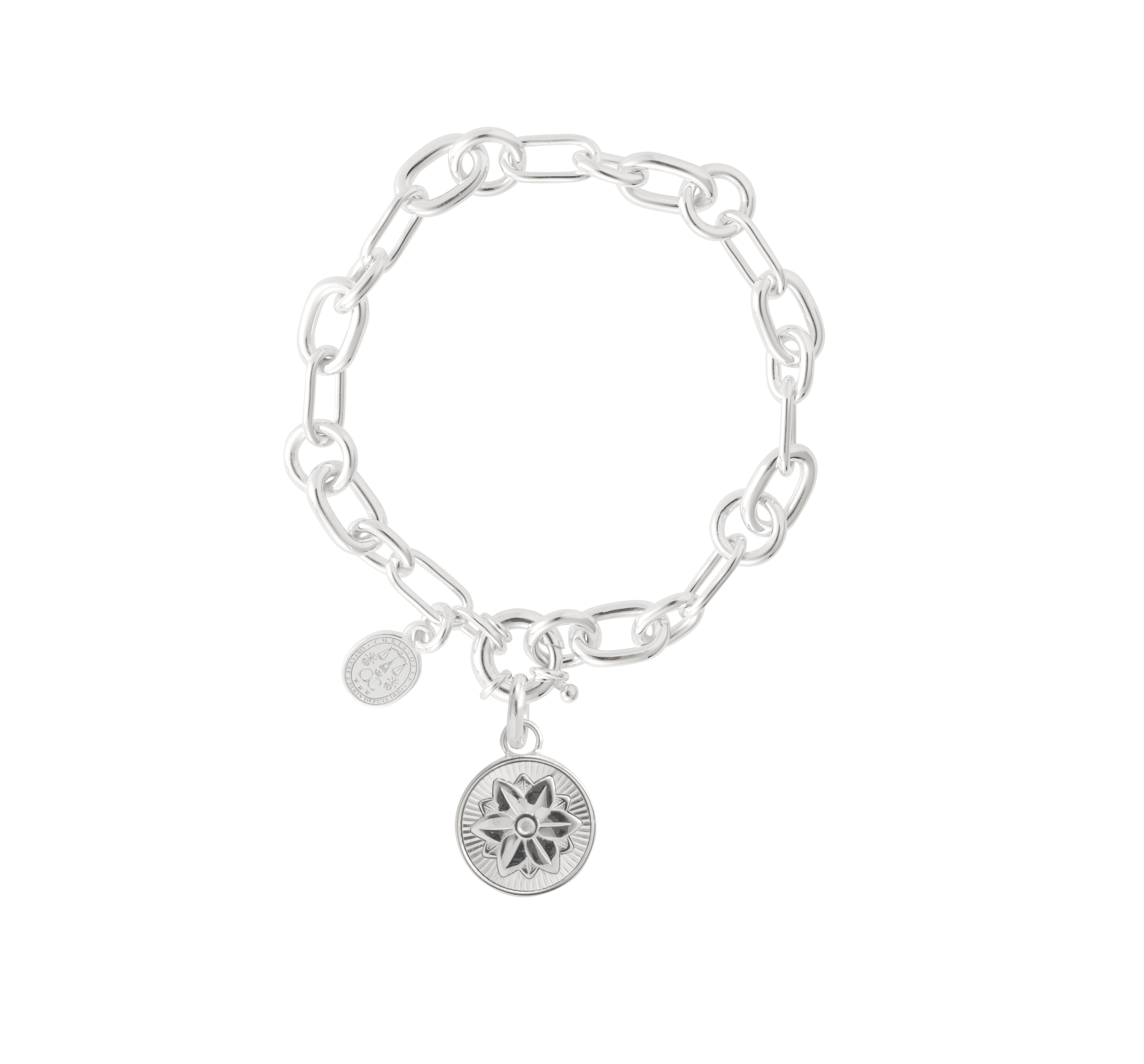 Christofle Chri-Chri Sterling Silver Medal With Snape Hook