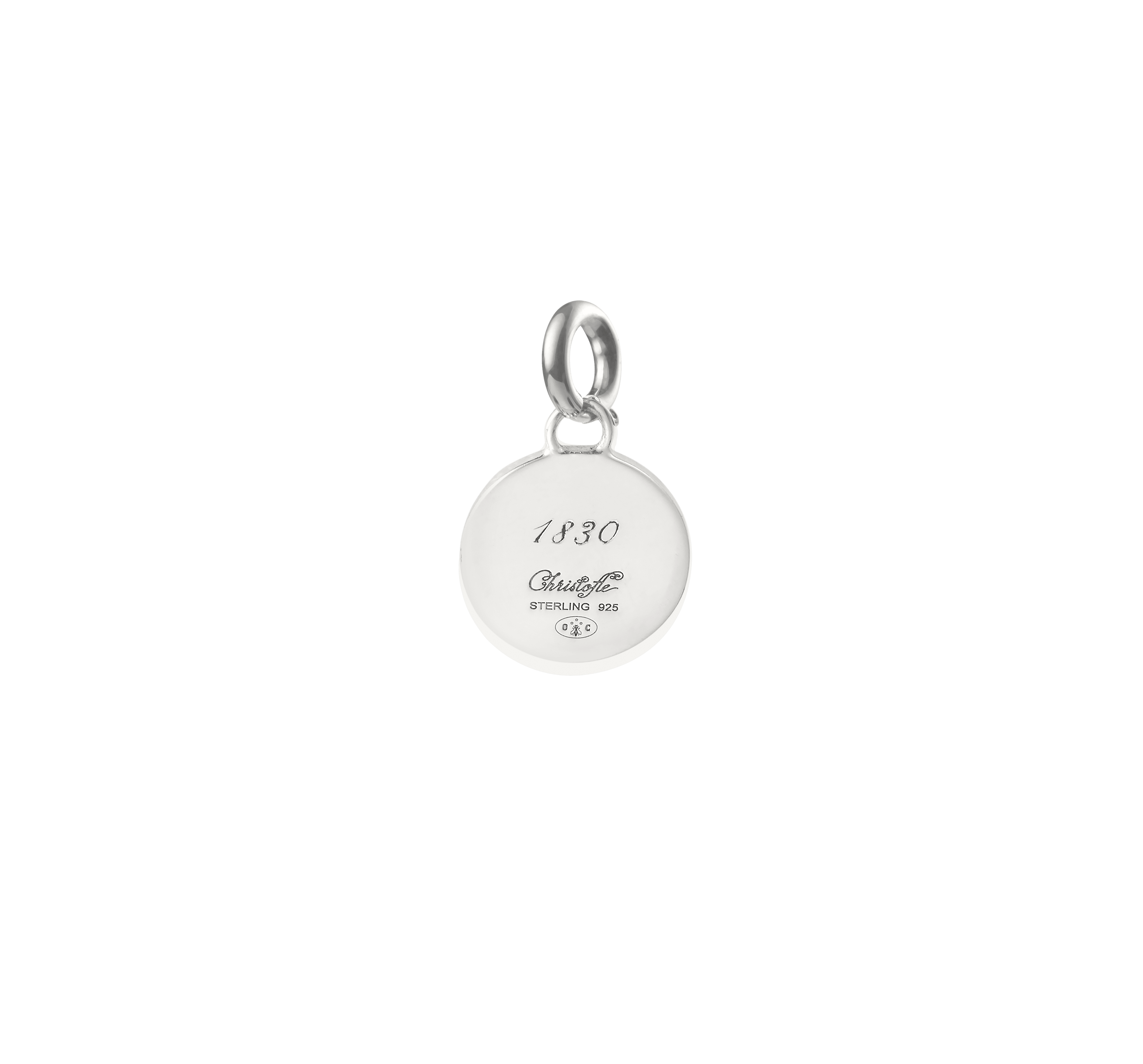 Christofle Chri-Chri Sterling Silver Medal With Snape Hook Peau De Lion