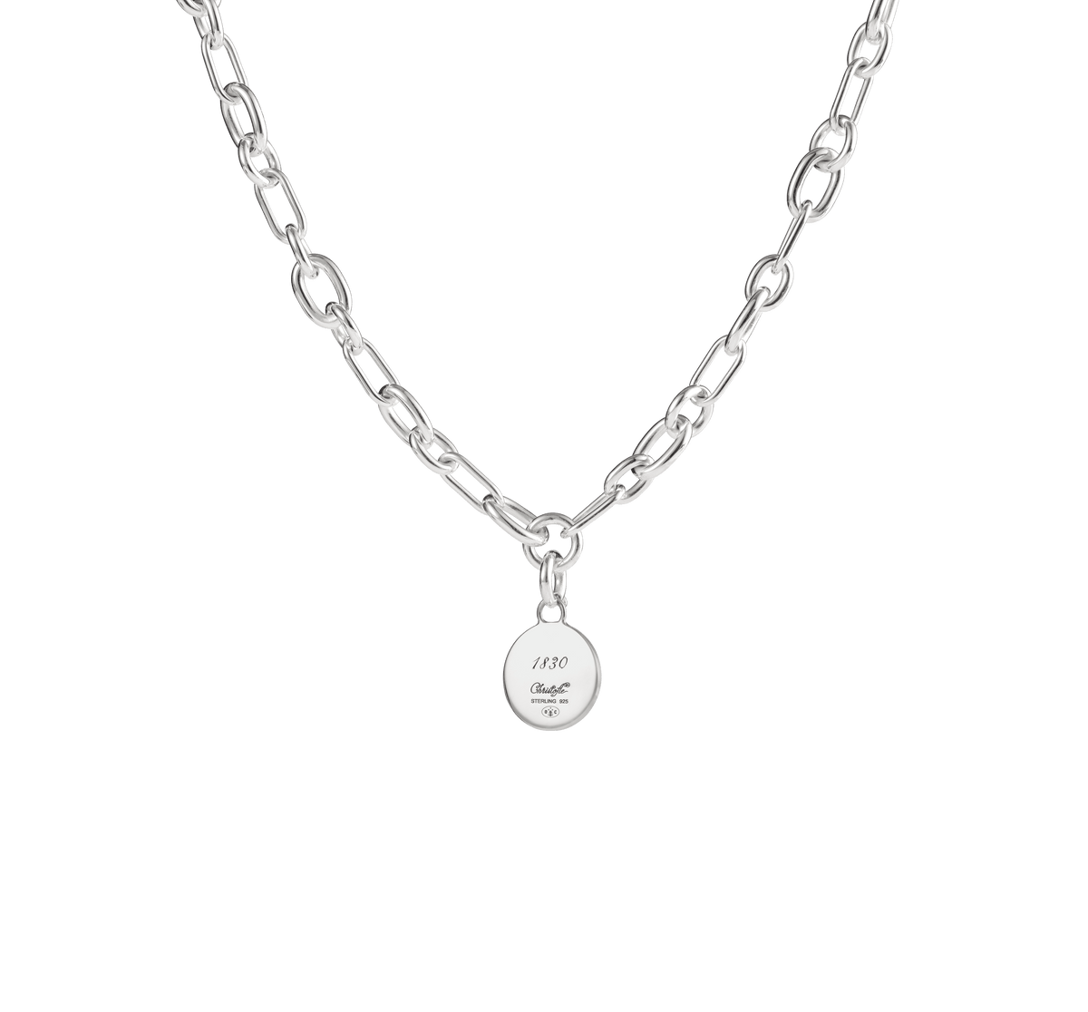 Christofle Chri-Chri Sterling Silver Medal With Snape Hook Peau De Lion