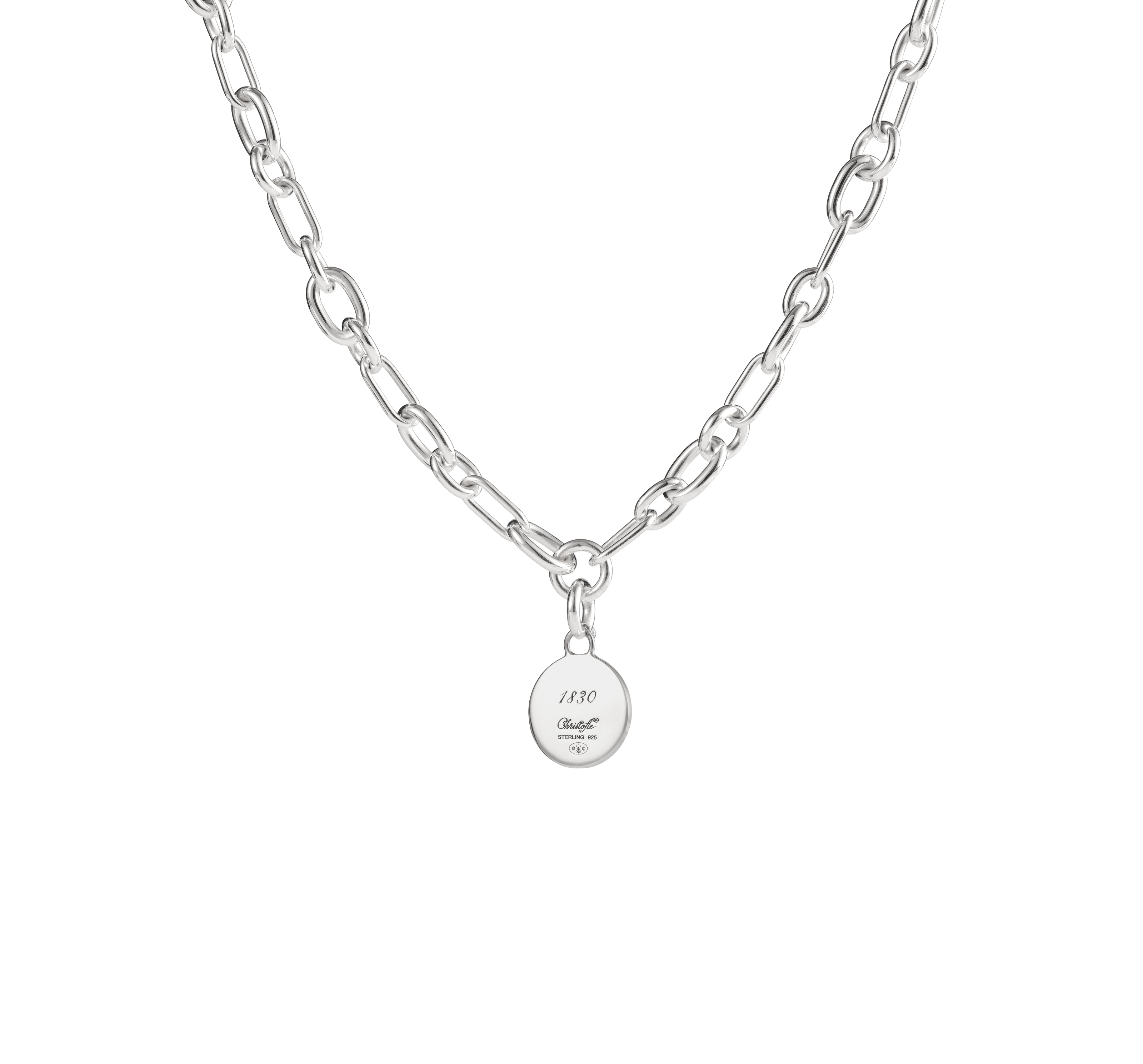 Christofle Chri-Chri Sterling Silver Medal With Snape Hook Peau De Lion
