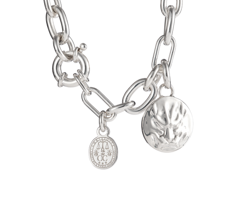 Christofle Chri-Chri Sterling Silver Medal With Snape Hook Peau De Lion