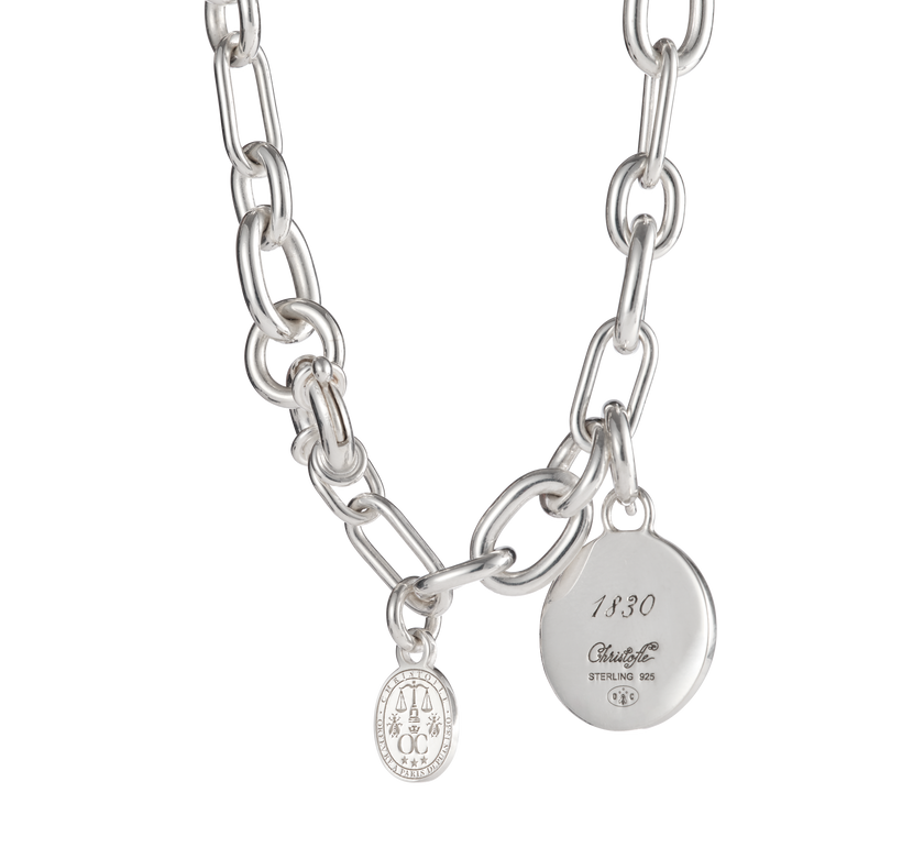Christofle Chri-Chri Sterling Silver Medal With Snape Hook Peau De Lion