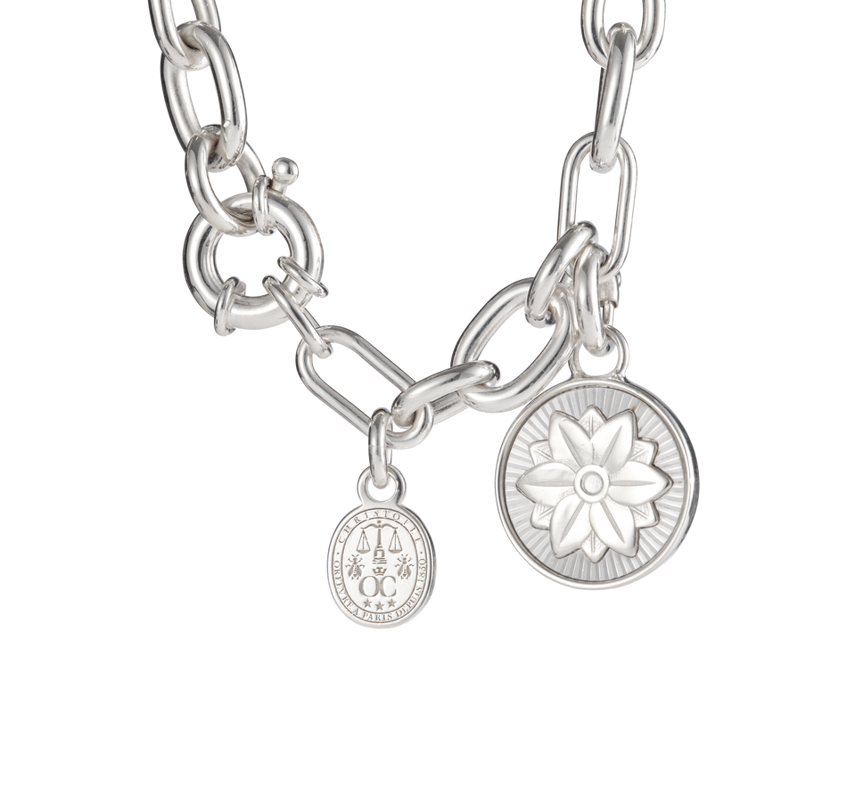 Christofle Chri-Chri Sterling Silver Medal With Snape Hook