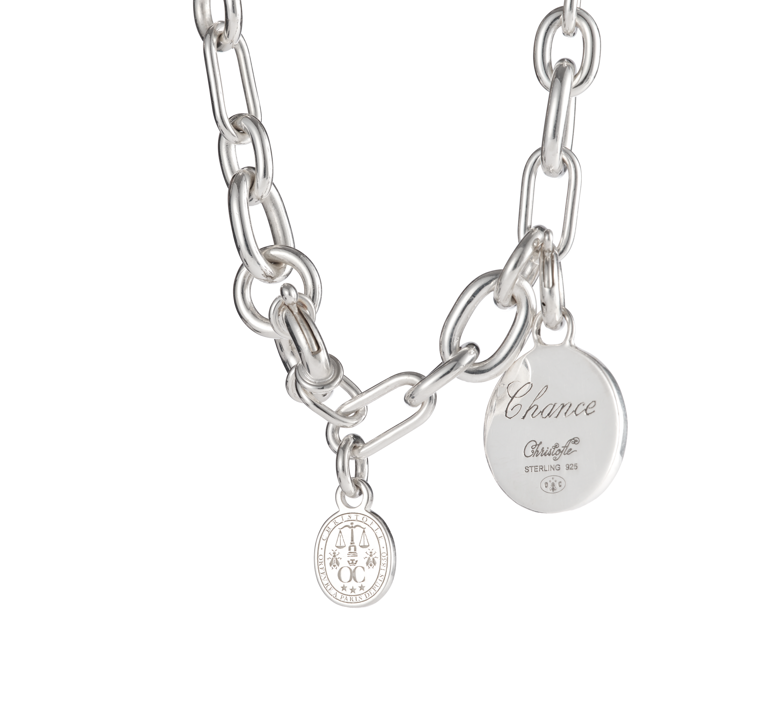 Christofle Chri-Chri Sterling Silver Medal With Snape Hook