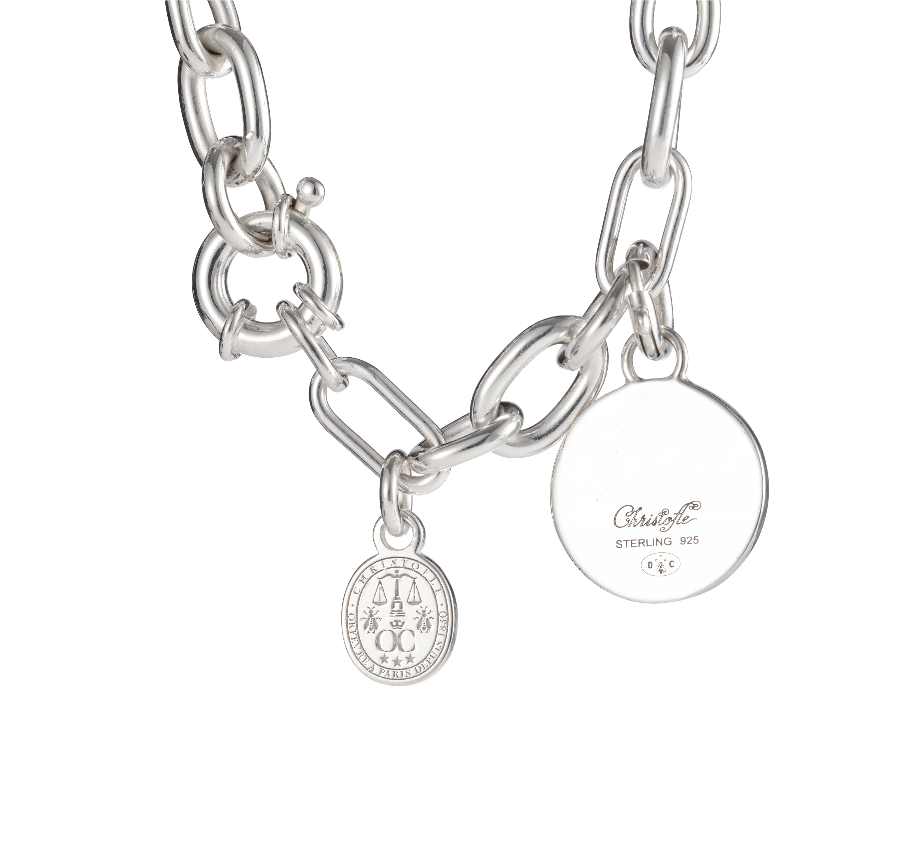 Christofle Chri-Chri Sterling Silver Medal With Snape Hook