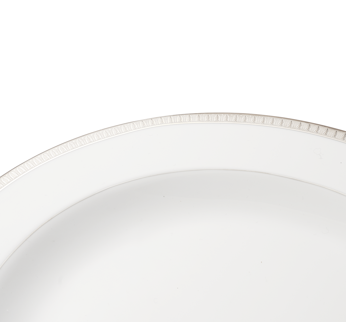Christofle Malmaison Porcelain Oval Platter Platinum 38 Cm