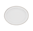 Christofle Malmaison Porcelain Oval Platter Platinum 38 Cm