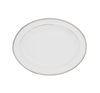 Christofle Malmaison Porcelain Oval Platter Platinum 38 Cm