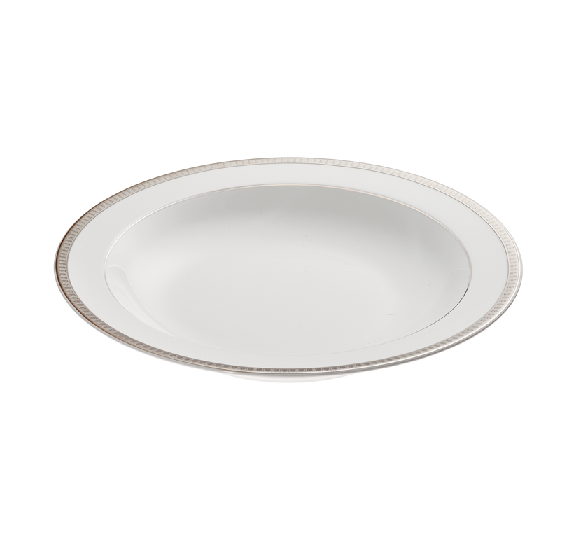 Christofle Malmaison Porcelain Open Vegetable Dish Platinum 29 Cm