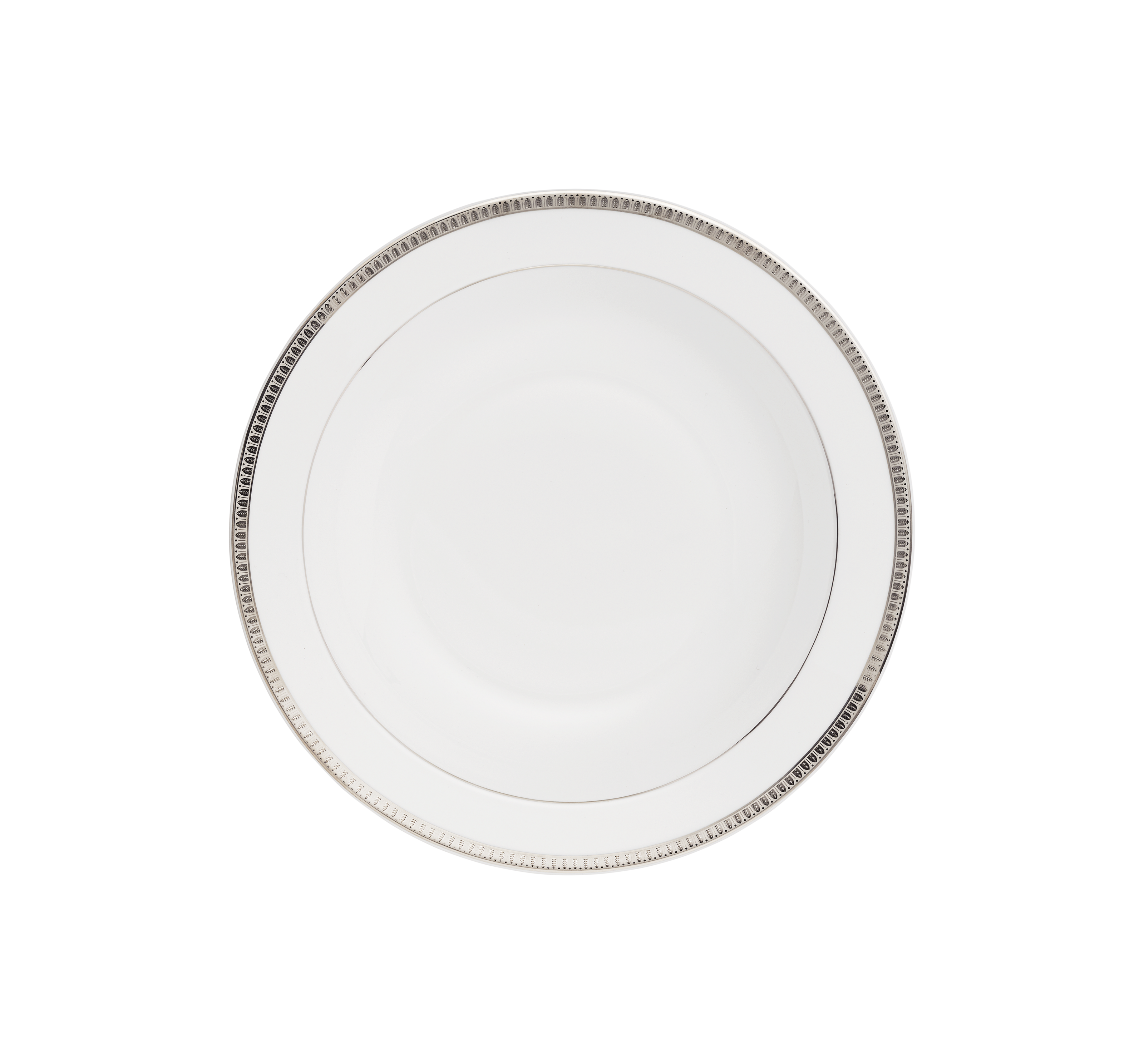 Christofle Malmaison Porcelain Open Vegetable Dish Platinum 29 Cm