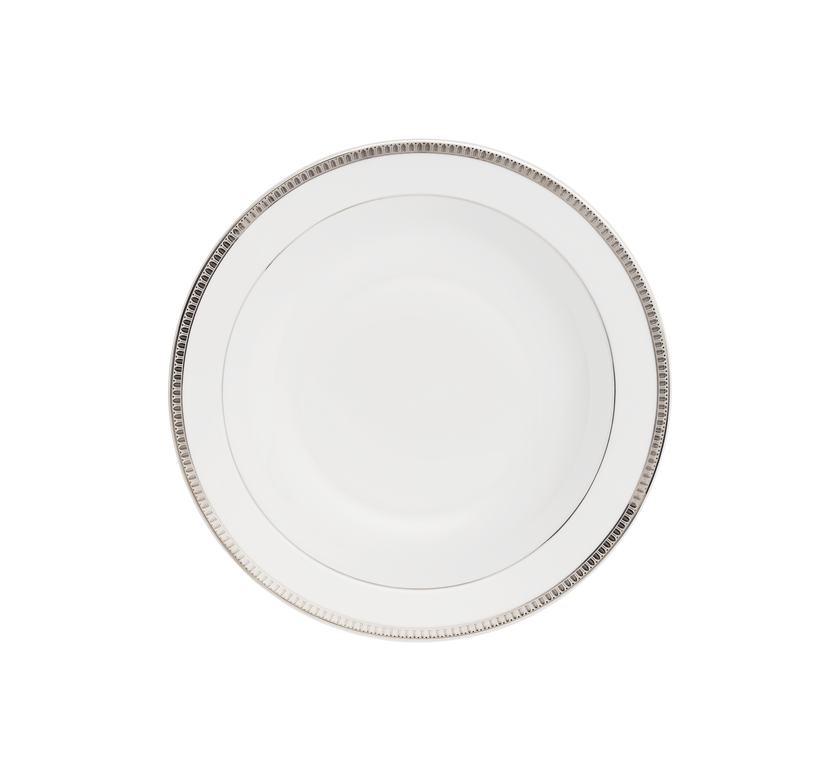 Christofle Malmaison Porcelain Open Vegetable Dish Platinum 29 Cm