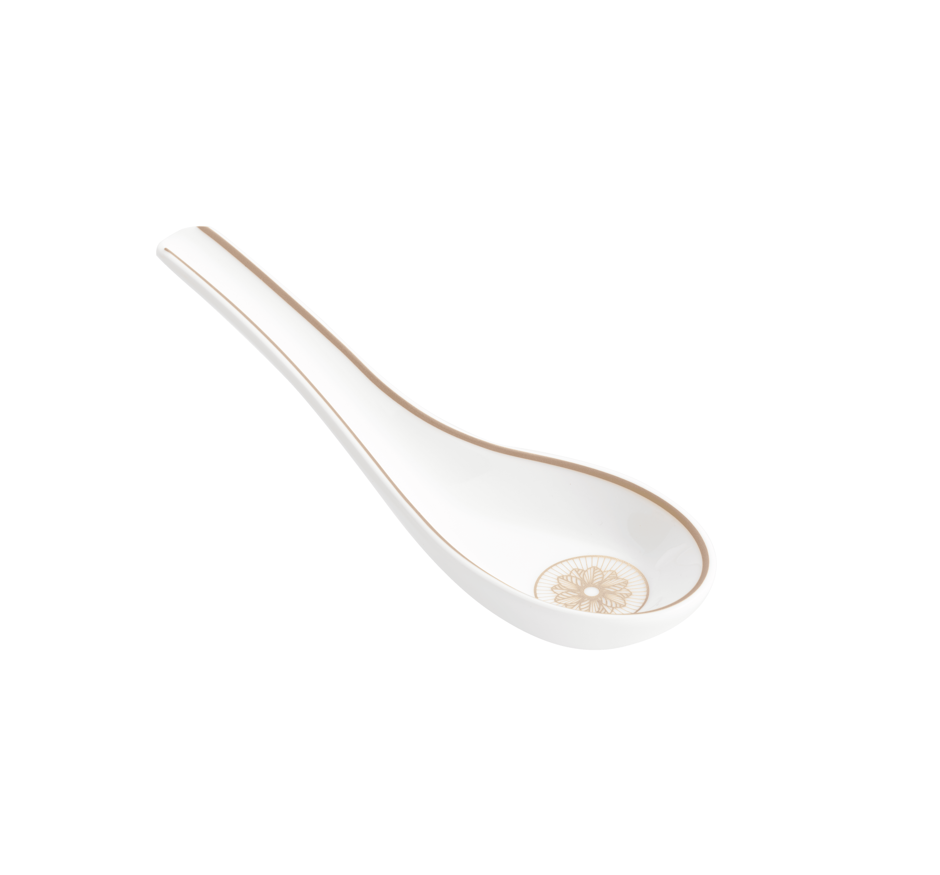 Christofle Malmaison Impériale Porcelain Soup Spoon