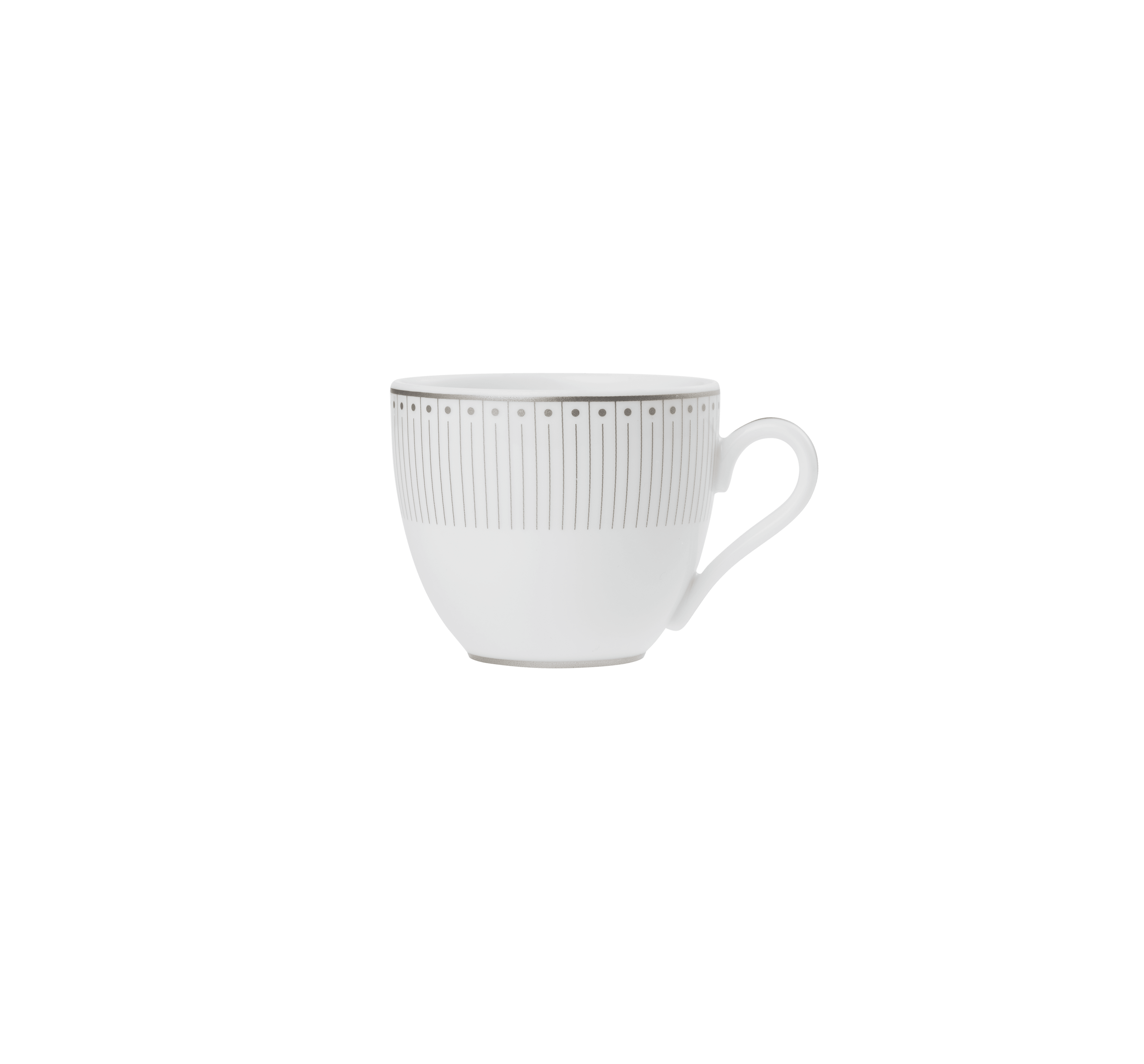 Christofle Malmaison Impériale Porcelain 2 Espresso Cups And Saucers