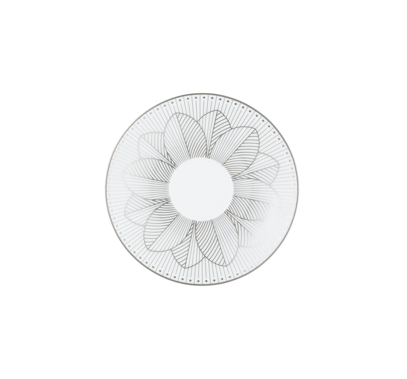 Christofle Malmaison Impériale Porcelain 2 Espresso Cups And Saucers
