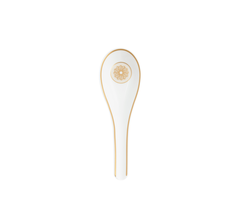 Christofle Malmaison Impériale Porcelain Soup Spoon