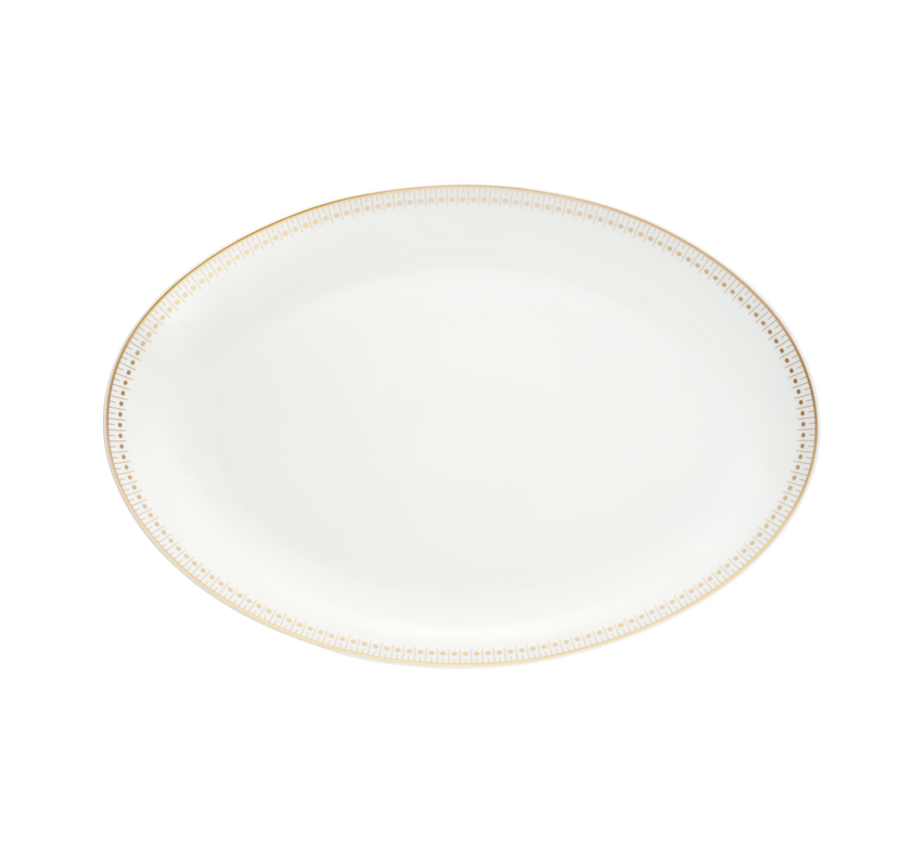 Christofle Malmaison Impériale Porcelain Oval Platter