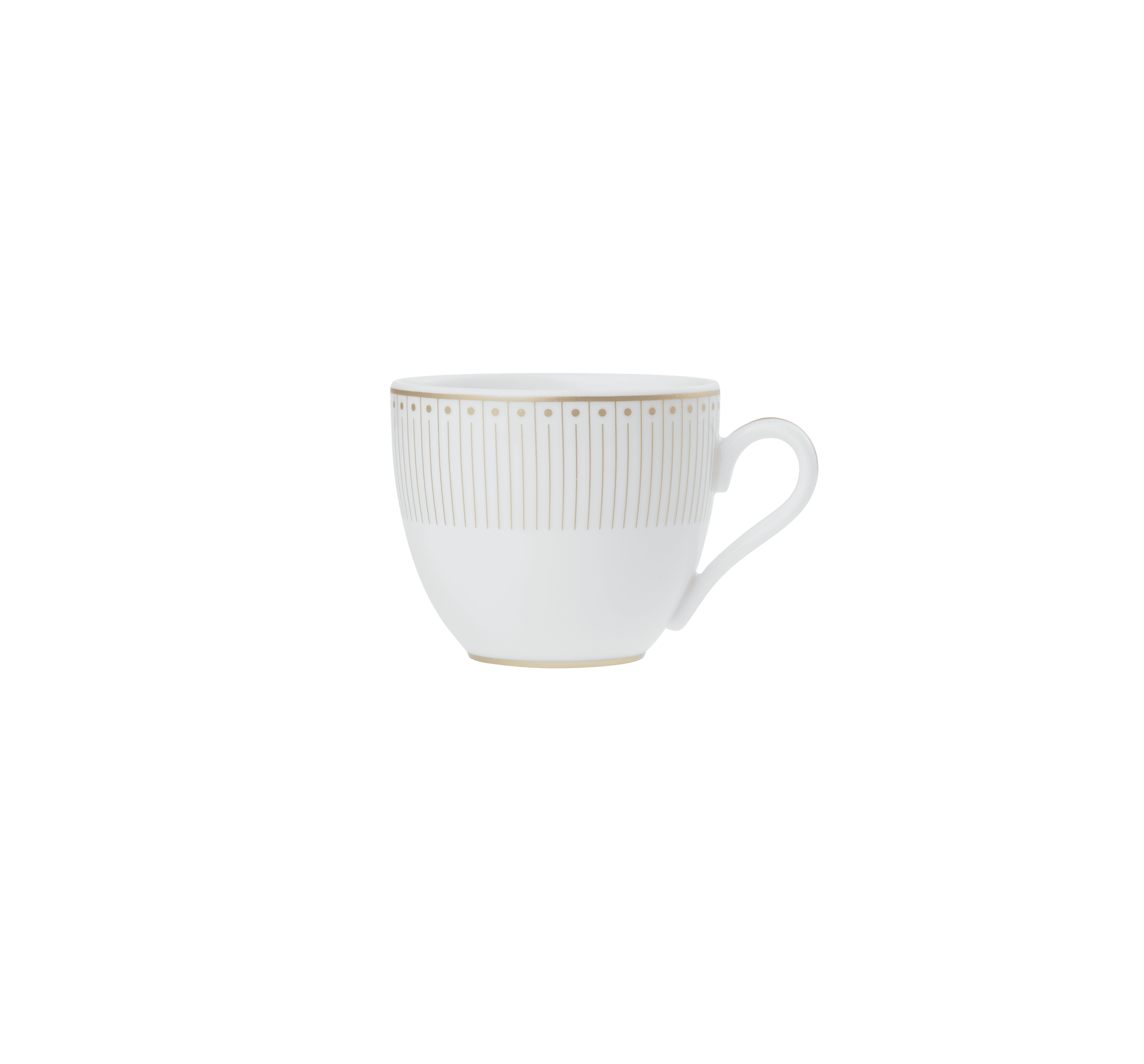 Christofle Malmaison Impériale Porcelain 2 Espresso Cups And Saucers