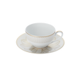 Christofle Malmaison Impériale Porcelain Tea/Coffee Cup And Saucer Gold