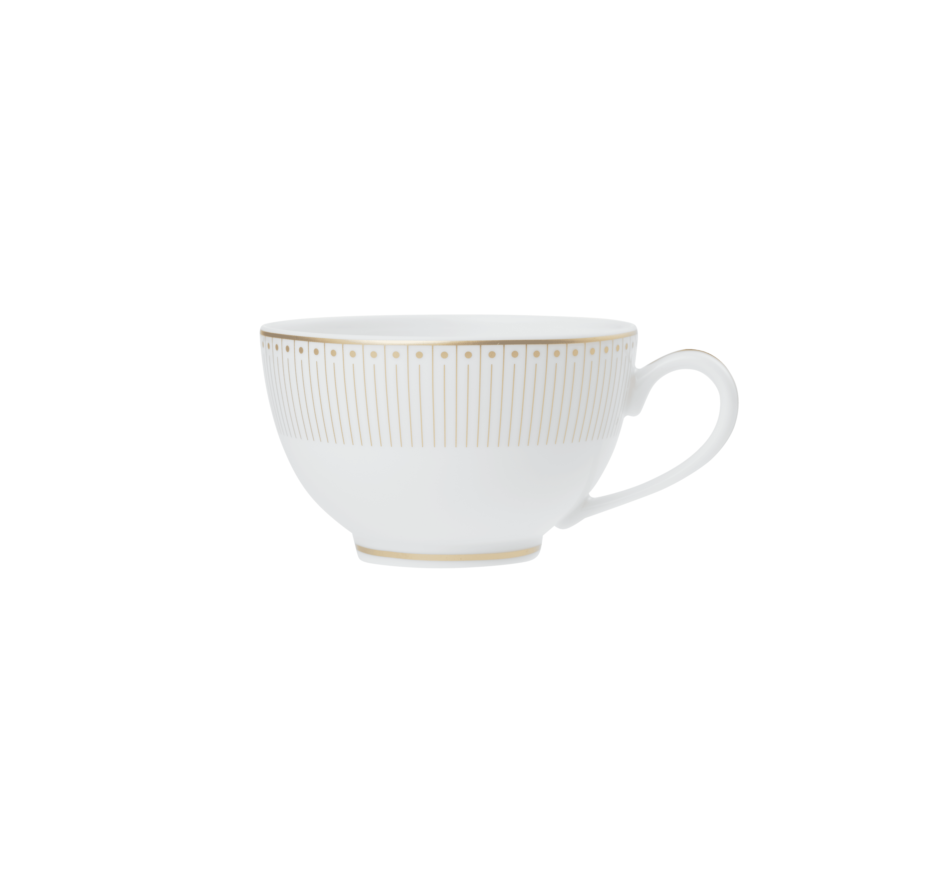 Christofle Malmaison Impériale Porcelain Tea/Coffee Cup And Saucer Gold