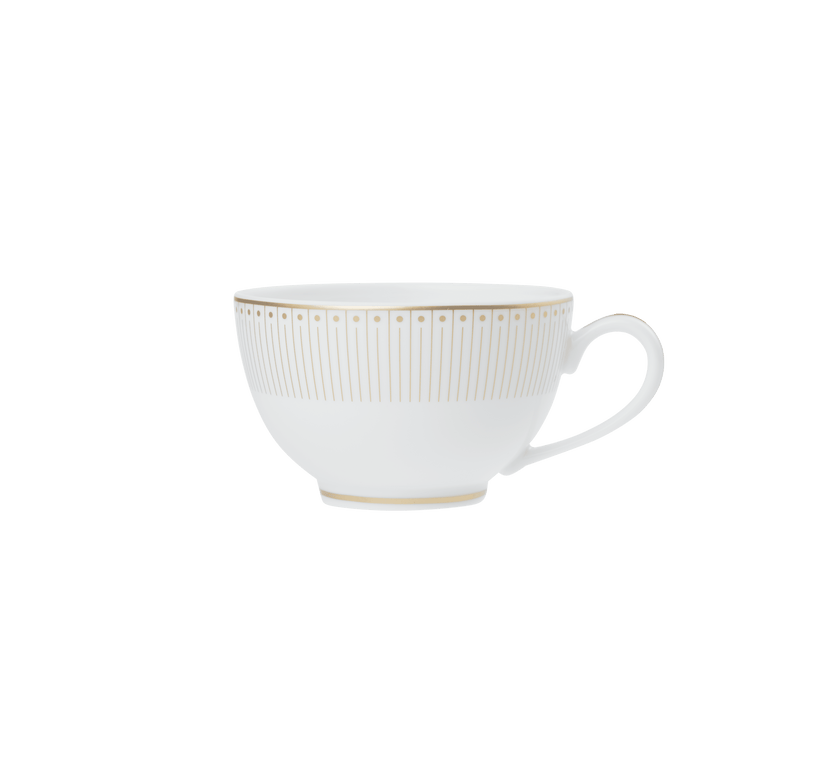 Christofle Malmaison Impériale Porcelain Tea/Coffee Cup And Saucer Gold