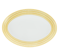 Christofle Malmaison Riviera Porcelain Oval Platter 38 Cm