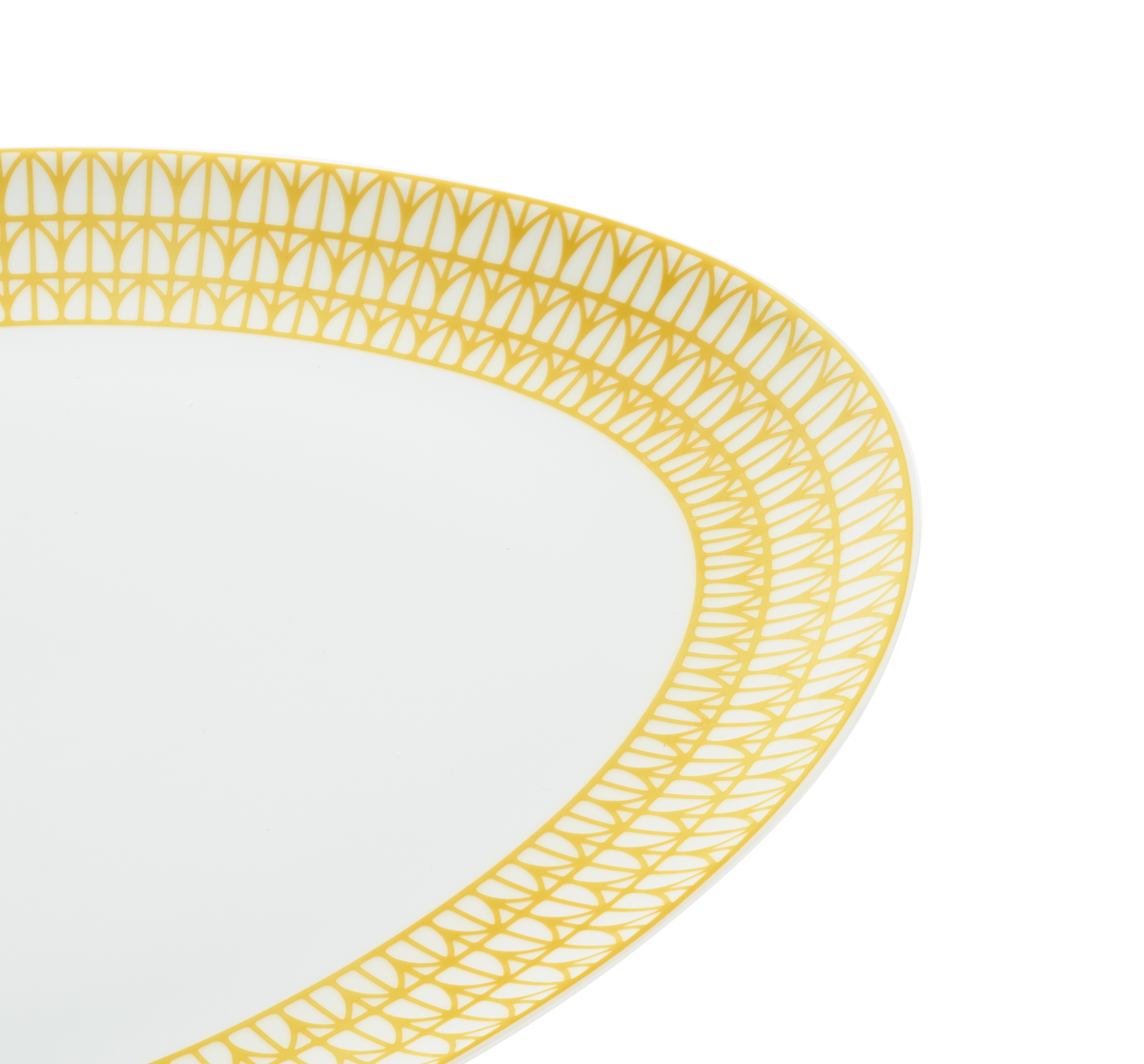 Christofle Malmaison Riviera Porcelain Oval Platter 38 Cm