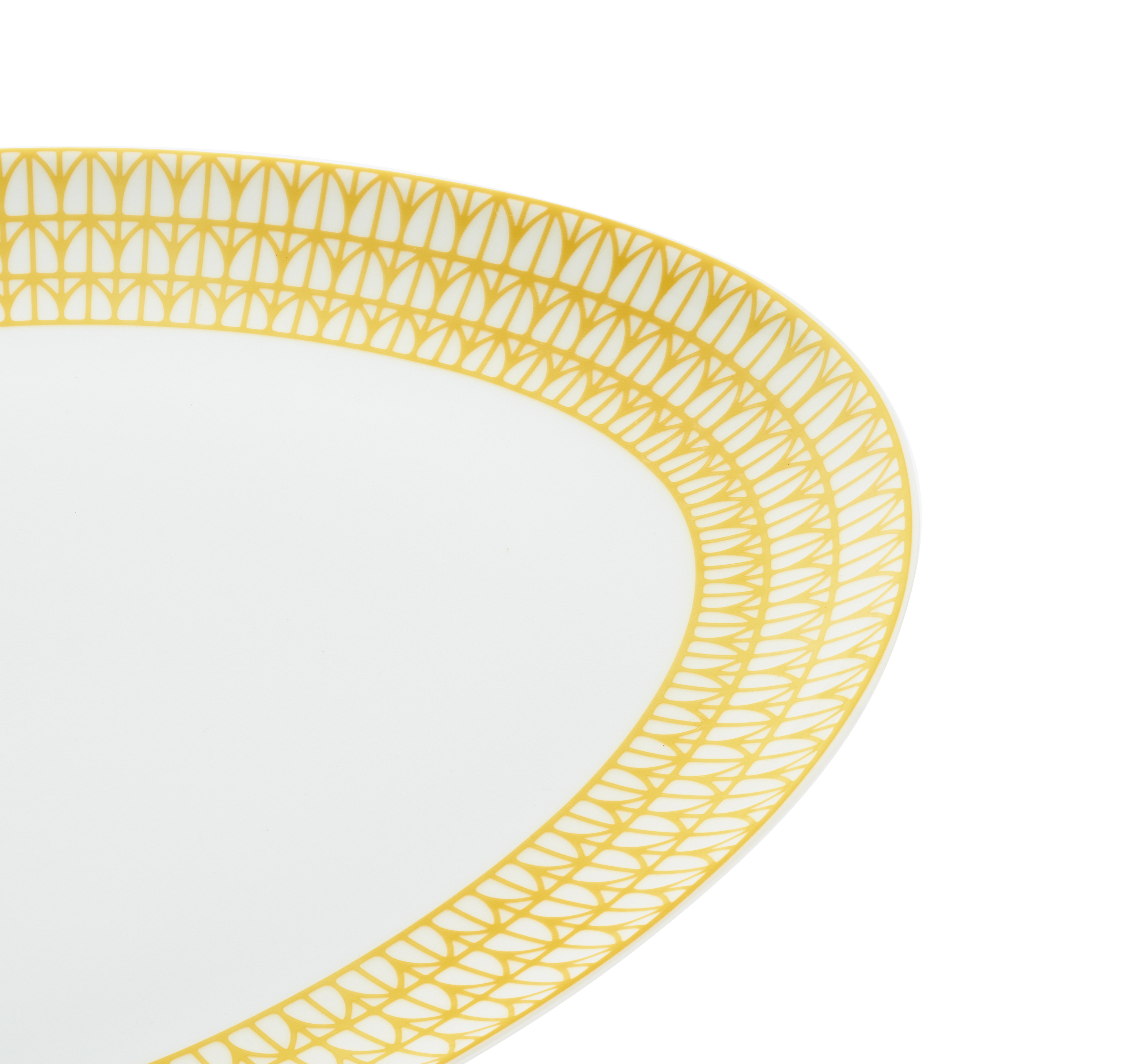 Christofle Malmaison Riviera Porcelain Oval Platter 38 Cm