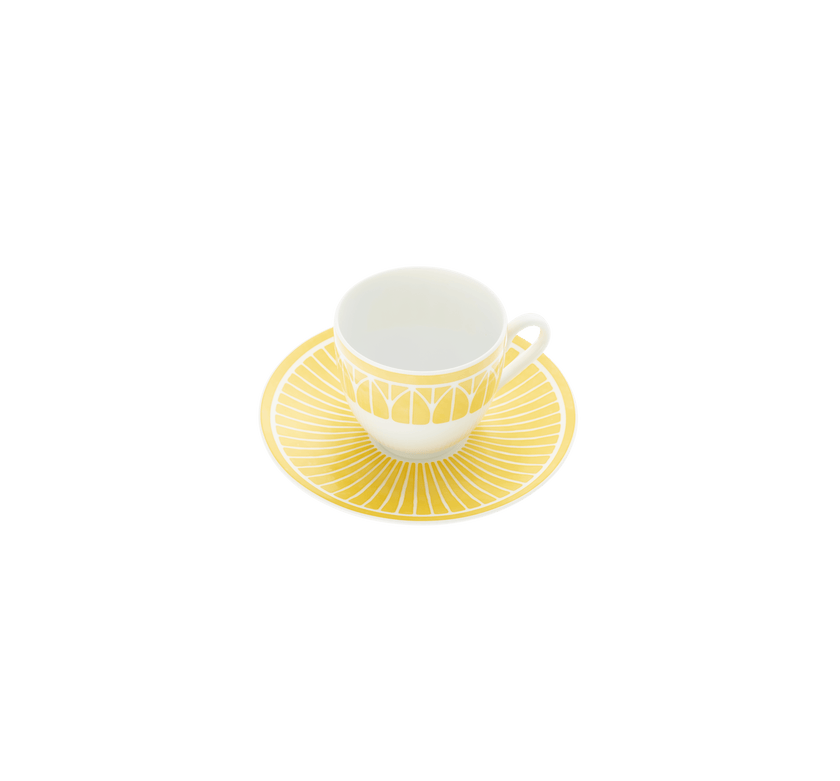 Christofle Malmaison Riviera Porcelain Espresso Cup And Saucer