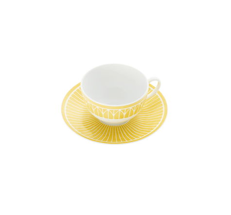 Christofle Malmaison Riviera Porcelain Tea/Coffee Cup And Saucer