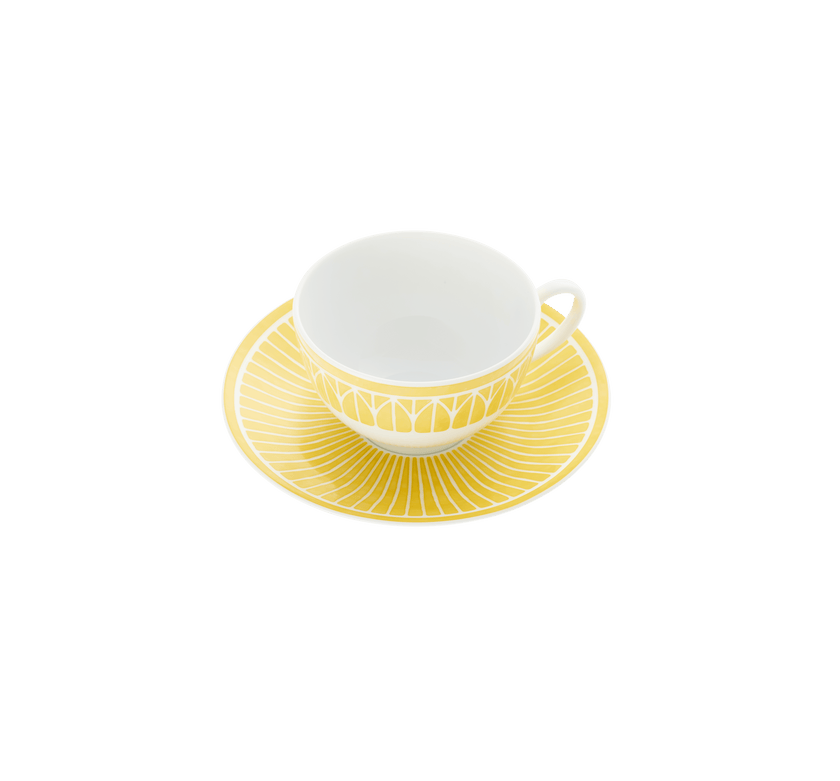 Christofle Malmaison Riviera Porcelain Tea/Coffee Cup And Saucer