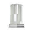 Christofle Perspectives Glass Vase Chrome