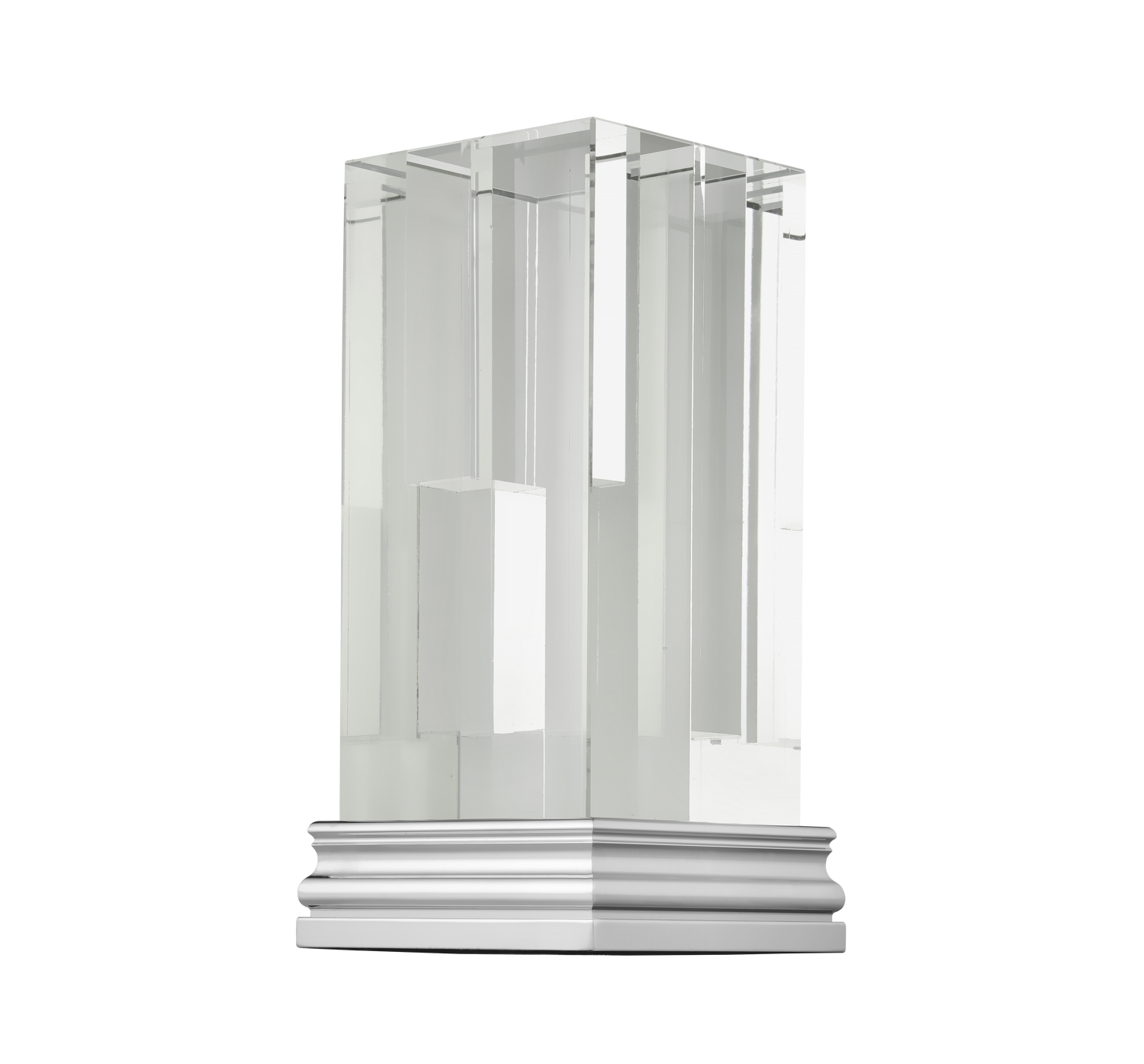 Christofle Perspectives Glass Vase Chrome