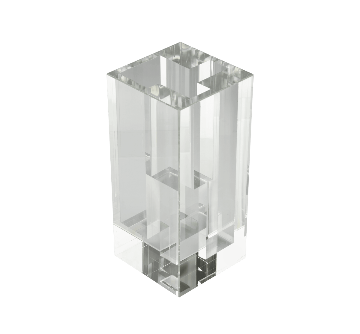 Christofle Perspectives Glass Vase Chrome