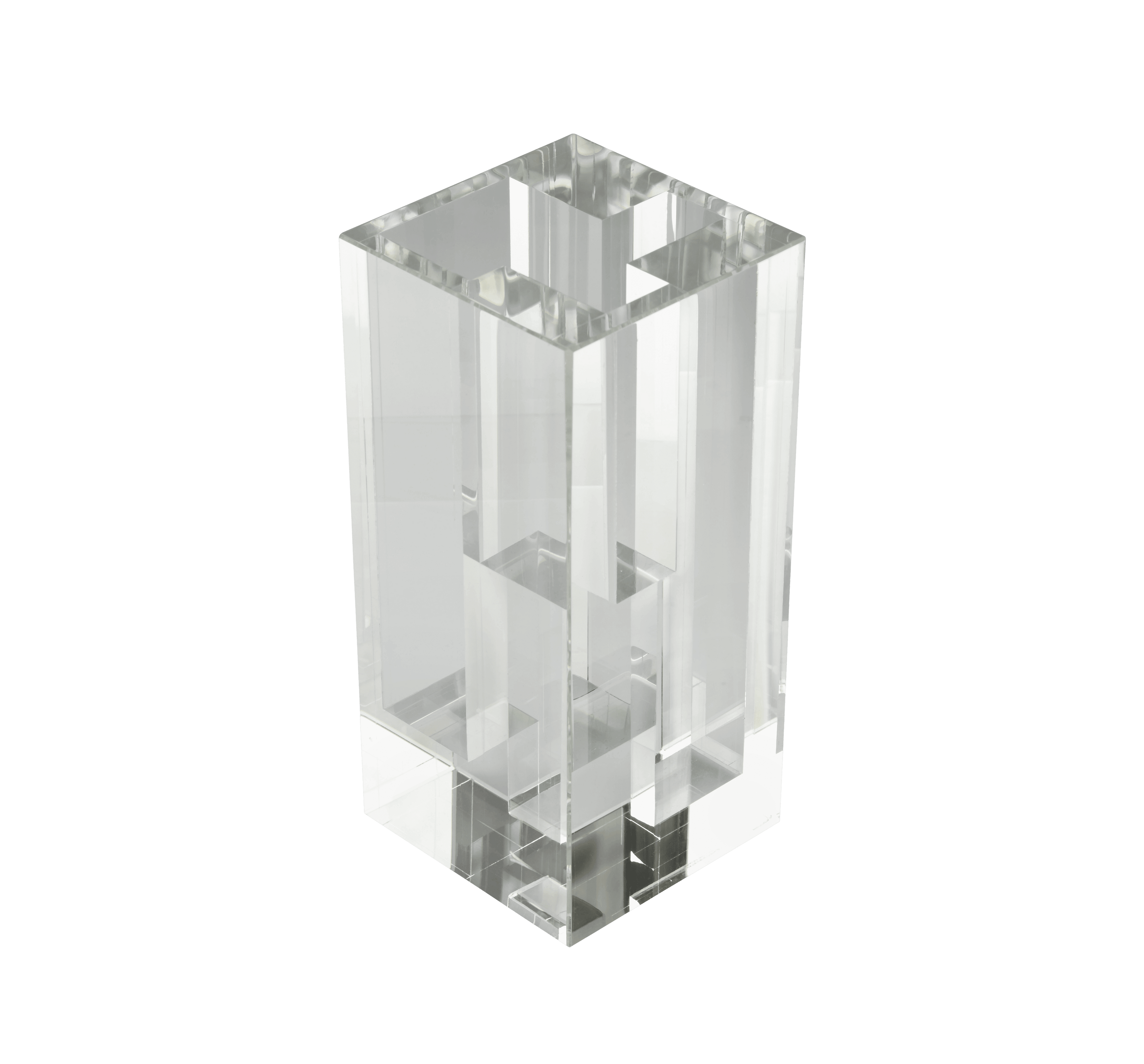 Christofle Perspectives Glass Vase Chrome